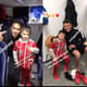 Neymar e Thiago Silva tiram fotos com filho de Ribery