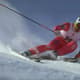Marc Girandelli, de Luxemburgo, na prova do slalom gigante masculino dos Jogos de Albertville-1992