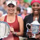 Caroline Wozniacki (vice) e Serena Williams (campeã) do US Open 2014