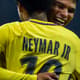 Neymar com o Thiago Silva
