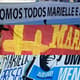 Faixas com mensagens para Marielle Franco e Anderson Pedro Gomes nos estádios