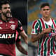 Montagem - Henrique Dourado (Flamengo) - Pedro (Fluminense)