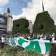 Torcida do Palmeiras faz festa no Obelisco