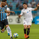 Confira na sequência de fotos os cinco últimos jogos do Santos na temporada - Grêmio 5 x 1 Santos - 4ª rodada do Brasileirão