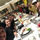 Jantar de Neymar, familiares e amigos no hotel em Sochi