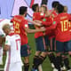 Espanha teve atuação ruim, mas conseguiu empatar com Marrocos; veja fotos da partida&nbsp;