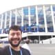 Uma selfie na parte externa do estádio em Nijny Novgorod