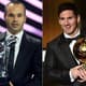 Andrés Iniesta - 2012 (no prêmio de Melhor jogador da UEFA) / Lionel Messi - 2012 (no prêmio Fifa Ballon d'Or)