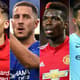 Montagem - Firmino (Liverpool), Hazard (Chelsea), Pogba (Manchester United) e Agüero (Manchester City)