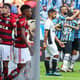 Montagem - Flamengo e Grêmio