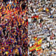Montagem Torcida do Barcelona / Torcida do Real Madrid