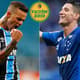Montagem -  VAIVÉM - Luan (Grêmio) e Thiago Neves (Cruzeiro)