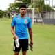 Douglas, jogador do Corinthians durante treino no C.T. Joaquim Grava, nesta sexta-feira (04)