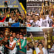 Montagem Campeonato Paulista - Corinthians 2018, Santos 2016, Palmeiras 2008 e São Paulo 2005
