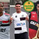 Montagem VAIVÉM - Gabriel Novaes (São Paulo), Matheus Guedes (Santos) e Patrick (Flamengo)