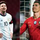 Montagem Messi e Cristiano Ronaldo