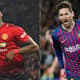 Montagem Pogba (Manchester United) / Barcelona (Messi)