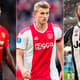 Montagem - Pogba (Manchester United), De Ligt (Ajax) e Higuaín (Juventus)