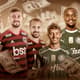 Os números do site Transfermarkt apontam que o Flamengo, em um hipotético time ideal, na comparação, tem um 11 mais valioso para o mercado: 80,3 milhões de euros contra 52,5 milhões de euros do Palmeiras. Já em relação a elenco, o do Verdão é ligeiramente mais caro: 118,4 milhões a  118,1 milhões do Rubro-Negro. Confira os valores dos titulares de cada equipe.