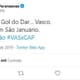Rede social do Athletico-PR ironizou gol do Vasco