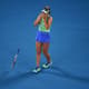 Sofia Kenin chora ao fim da aprtida final do Australian Open