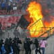 Universidad do Chile x Internacional - Incêndio na arquibancada