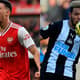 Gabriel Martinelli (Arsenal) x Joelinton (Newcastle)