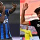 Montagem - Lukaku (Inter de Milão) e Havertz (Bayer Leverkusen)
