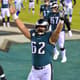 Jason Kelce comemora touchdown na vitória dos Eagles sobre os Cowboys na semana 8