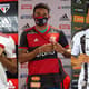 Montagem Contratações - São Paulo, Flamengo e Atlético MG