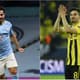 Montagem - Ilkay Gündogan - Manchester City e Borussia Dortmund