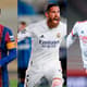 Lionel Messi do Barcelona, Sergio Ramos, do Real Madrid, e Depay, do Lyon
