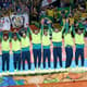 Brasil celebrando o ouro nas Olimpíadas do Rio