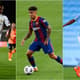 Montagem: Vini Jr. (Real Madrid), Philippe Coutinho (Barcelona) e Fernandinho (Manchester City)