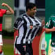 Gabigol, do Flamengo, Hulk, do Atlético-MG, e Gustavo Scarpa, do Palmeiras