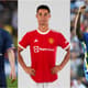 Montagem - Lionel Messi (PSG), Cristiano Ronaldo (Manchester United) e Romelu Lukaku (Chelsea)