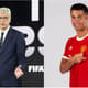 Montagem - Arsène Wenger e Cristiano Ronaldo
