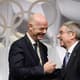 Thomas Bach, presidente do Comitê Olímpico Internacional (COI), e Gianni Infantino, presidente da Fifa