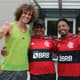 Marinho, Seu José Carlos e David Luiz - Flamengo