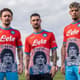 Camisa do Napoli em homenagem a Maradona