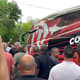 Ônibus do Flamengo - Protesto