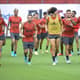 Pablo, Everton Ribeiro, David Luiz, Pedro, Andreas Pereira - Treino do Flamengo