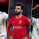 Karim Benzema (Real Madrid), Mohamed Salah (Liverpool) e Vini Jr (Real Madrid)