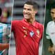 Lionel Messi (Seleção Argentina), Cristiano Ronaldo (Seleção Portuguesa) e Ali Daei (Seleção Iraniana)