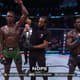 Adesanya manteve o título dos médios na luta principal do UFC 276 (Foto: Reprodução/ESPN)