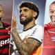 Vidal (Flamengo), Yuri Alberto (Corinthians) e Fernandinho (Athletico-PR)