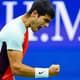 Carlos Alcaraz vibra nas quartas do US Open