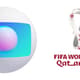 logo da Globo e a logo da Copa do Mundo