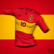 Camisa da Espanha com a bandeira