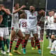 Montagem Palmeiras, Flamengo e Corinthians